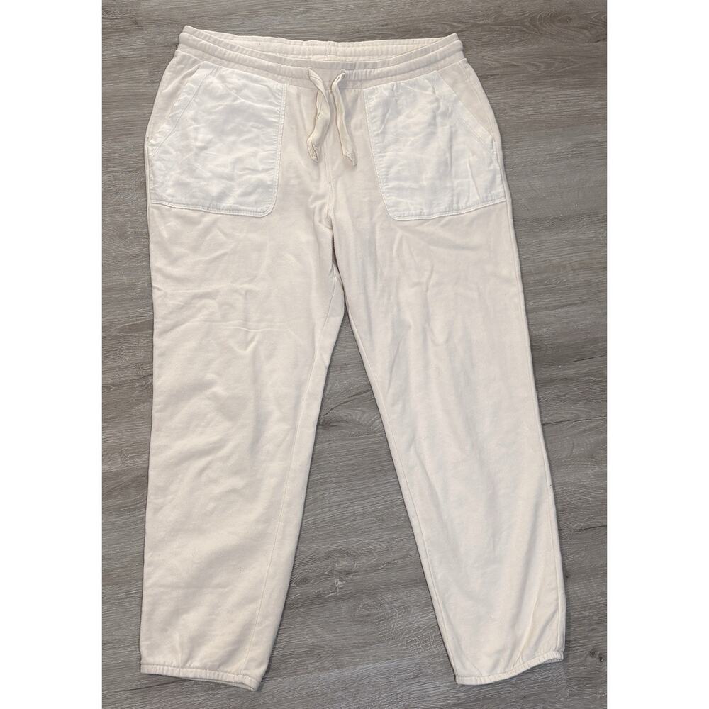 American Eagle Women's L Jogger Sweatpants Comfort Casual Beige Cream
